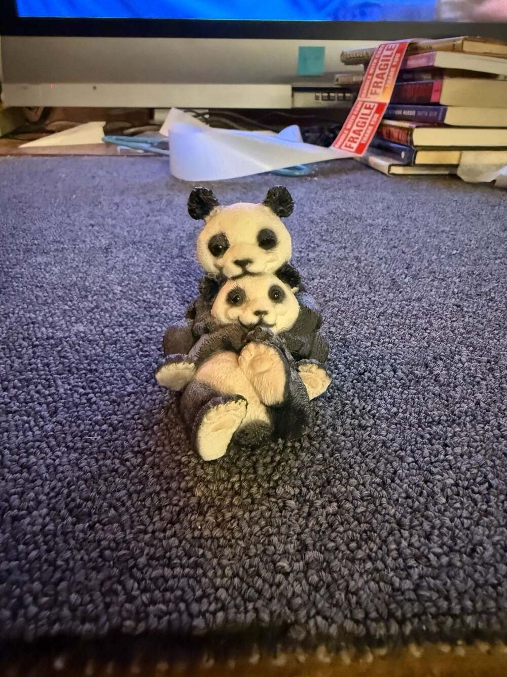 Vintage Original by Italy 1988 Panda Bear Mother and Cub Figurine